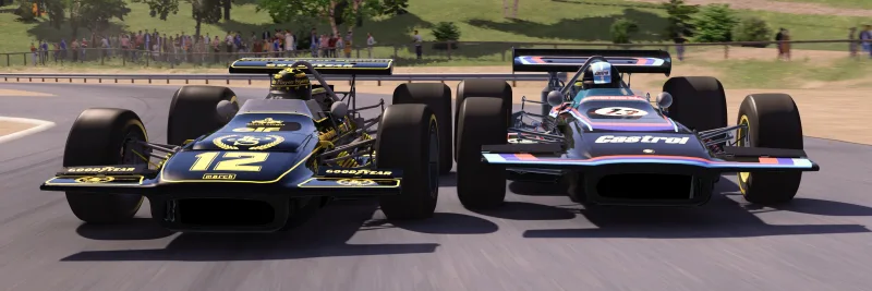 Overtaking Simone on the outside. Couldn't have been closer