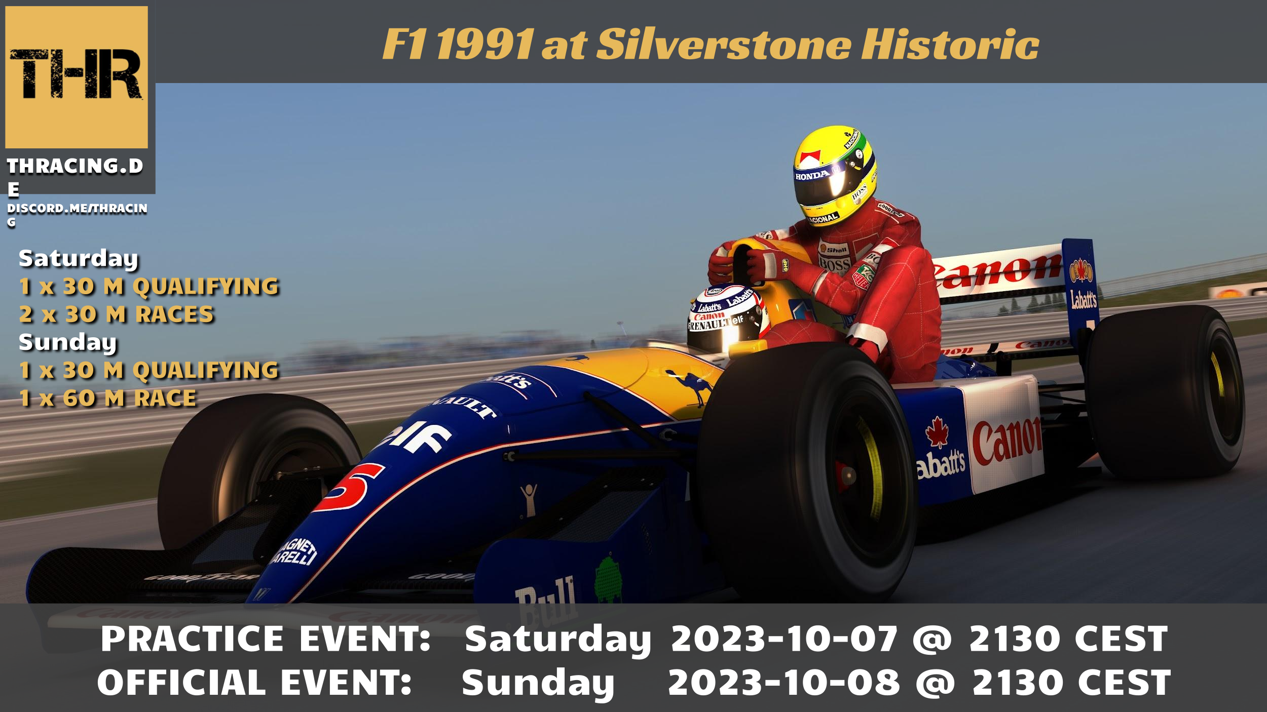 F1 1991 at Silverstone - Fun Event Raceposter