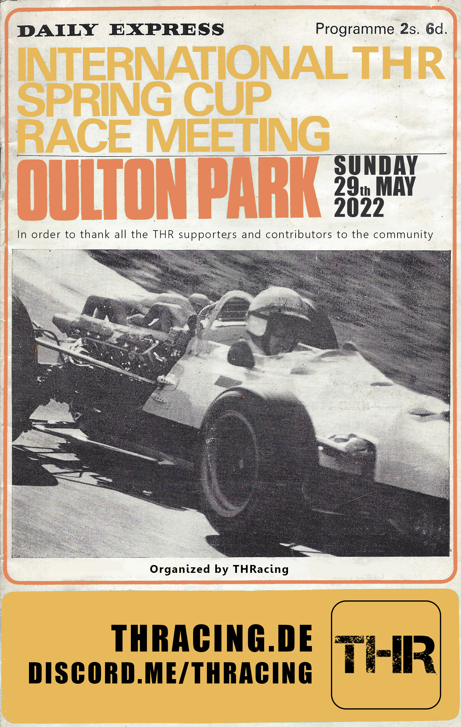 Supporters Race - GPL at Oulton Park - Fun Event Raceposter