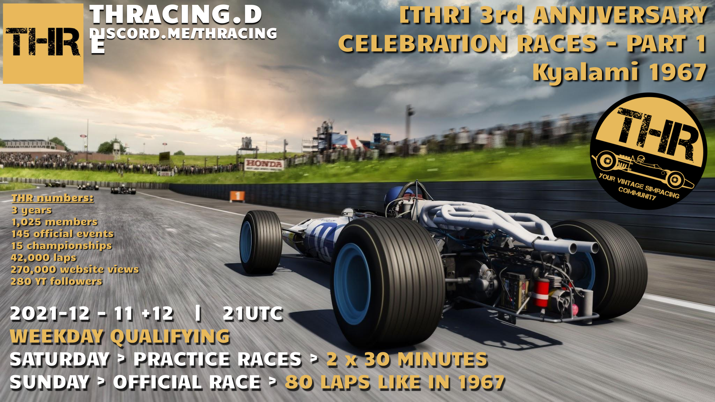 3rd Anniversary - Part 1 - GPL - 80 Laps at Kyalami Raceposter