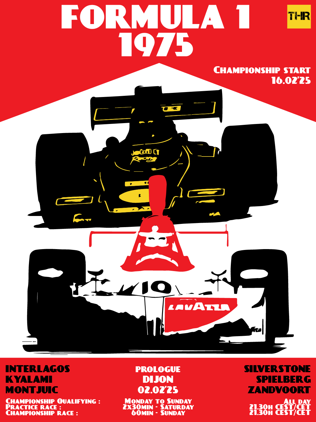 F1 - 1975  Championship 2 Raceposter