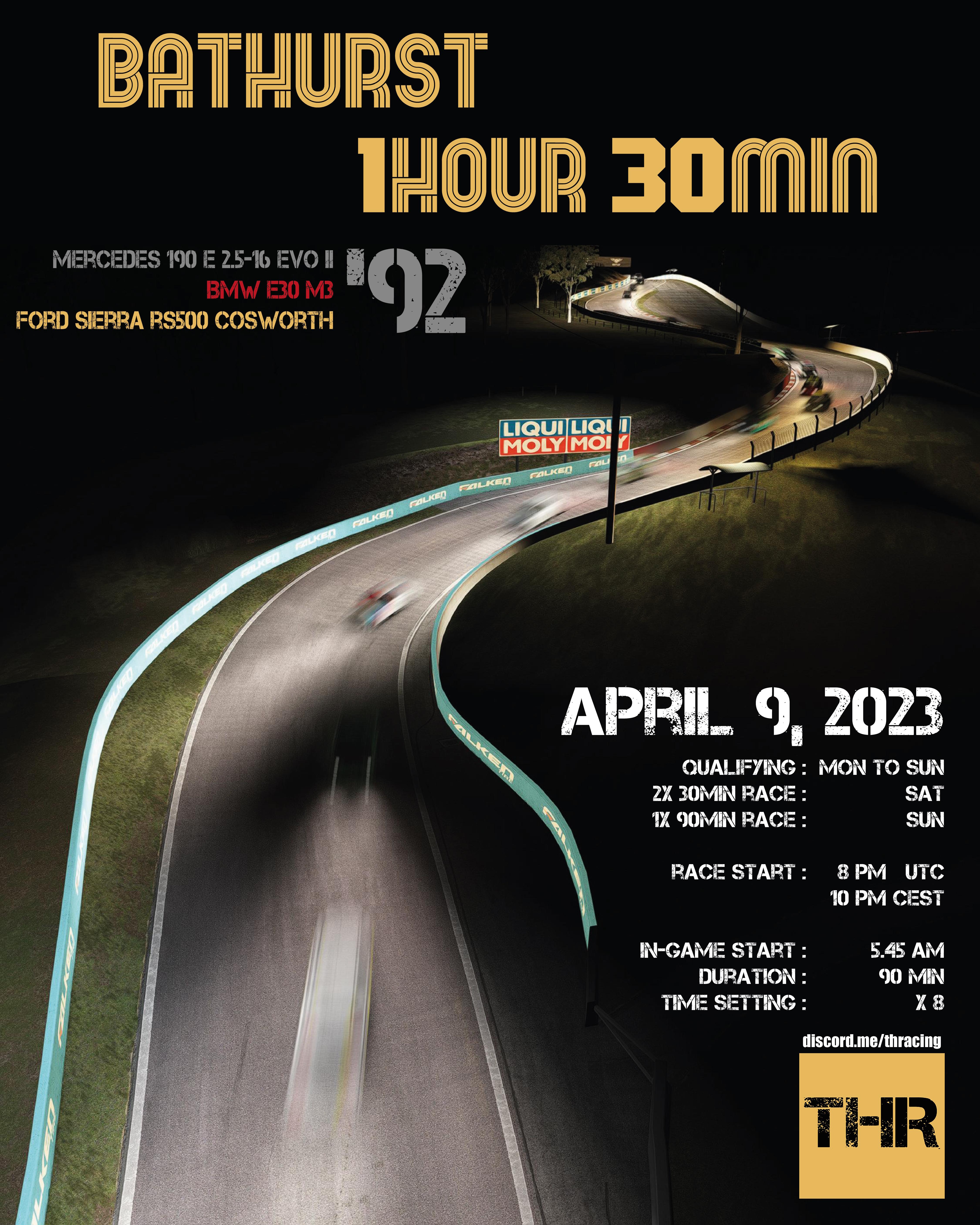 90s DTM at Bathurst - Fun Event Raceposter