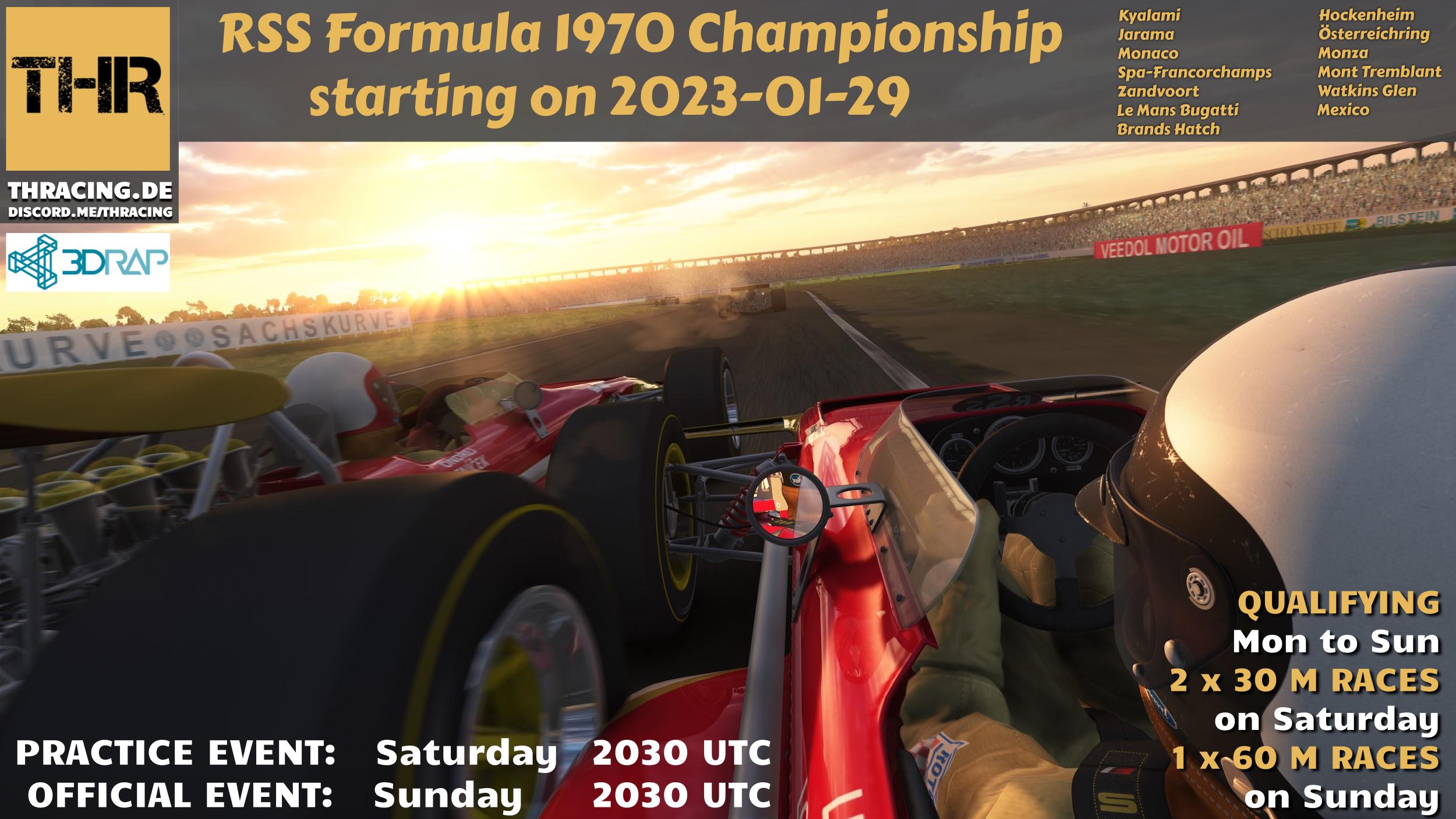 Formula 1970 Championship Raceposter