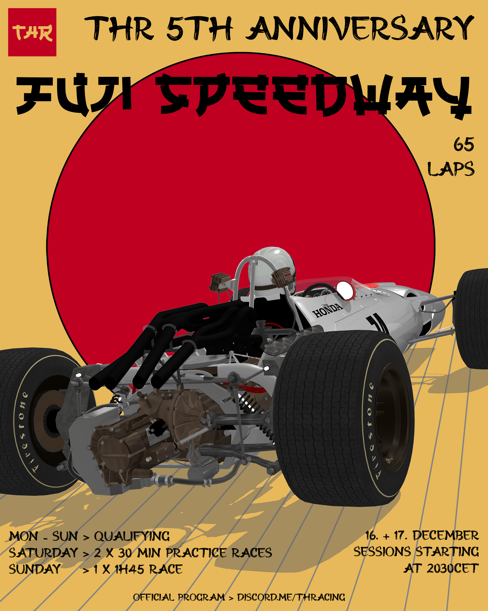 5th Anniversary - GPL - 65 Laps at Fuji Raceposter