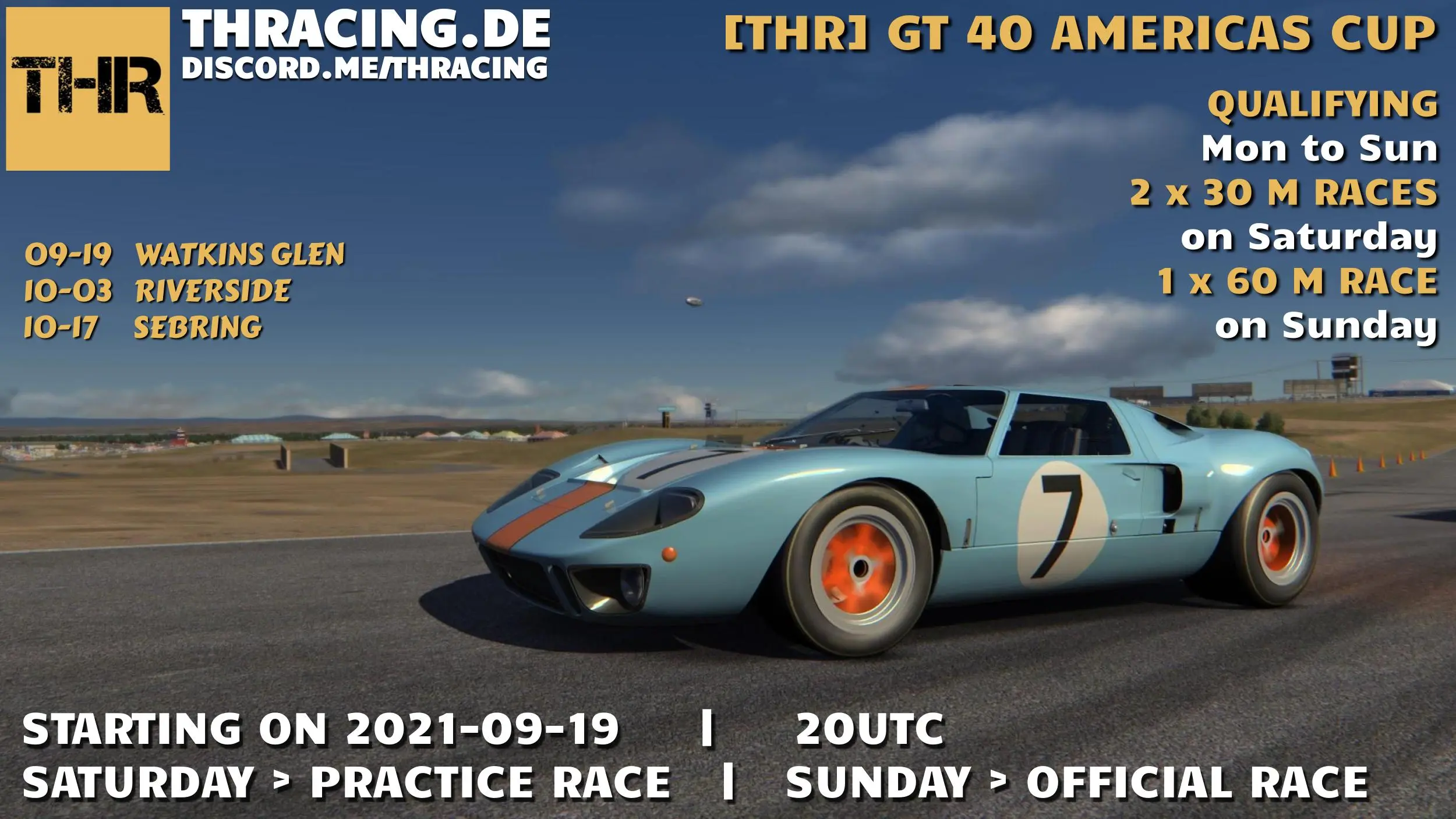 GT 40s Americas Cup Raceposter