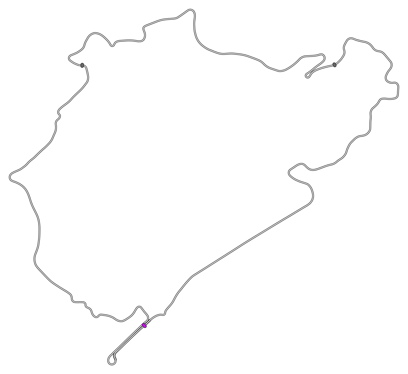 Nurburgring - 1967 - Nordschleife - THR track map