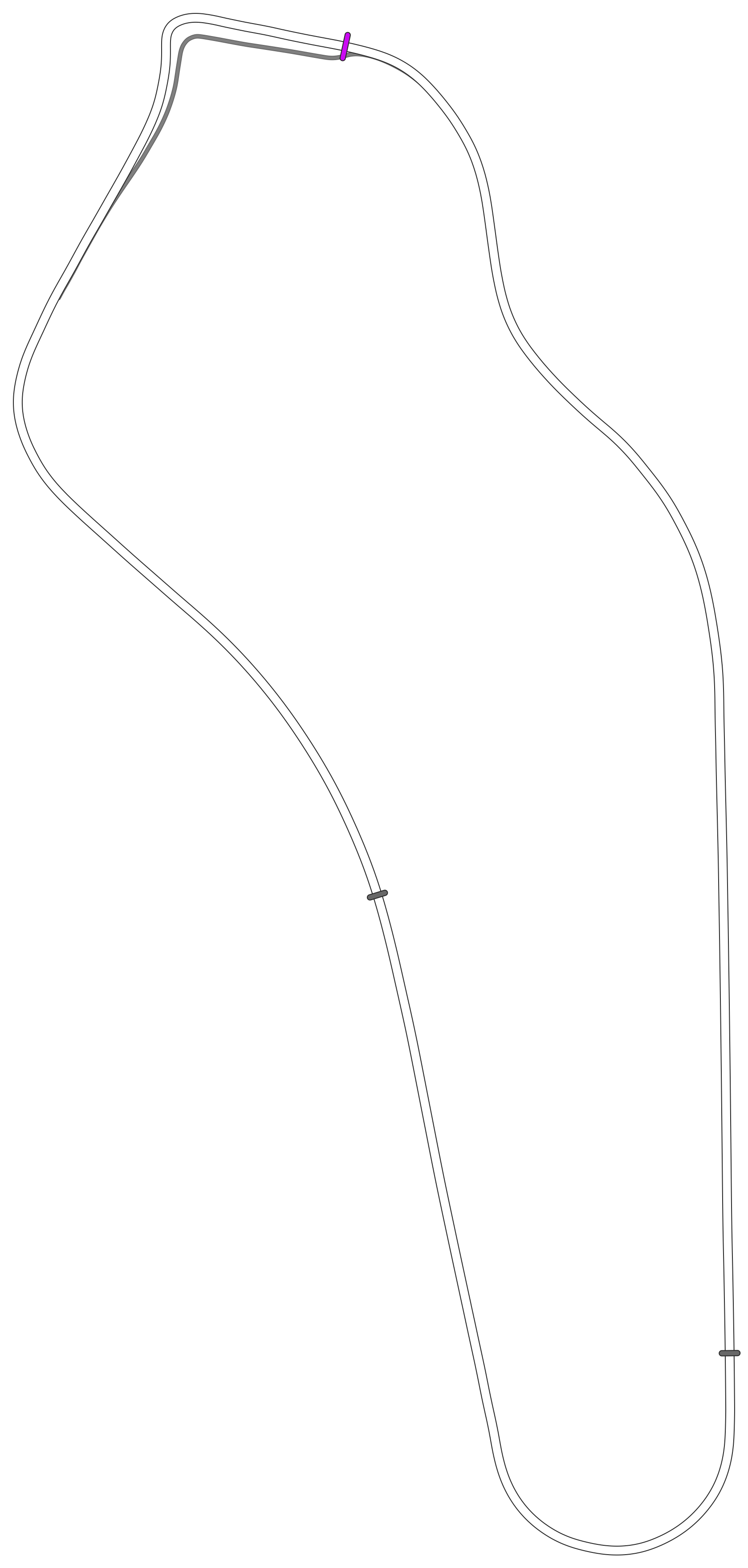 60s Watkins Glen track map